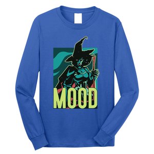 Current Mood Resting Witch Face Halloween Meme Funny Scary Gift Long Sleeve Shirt