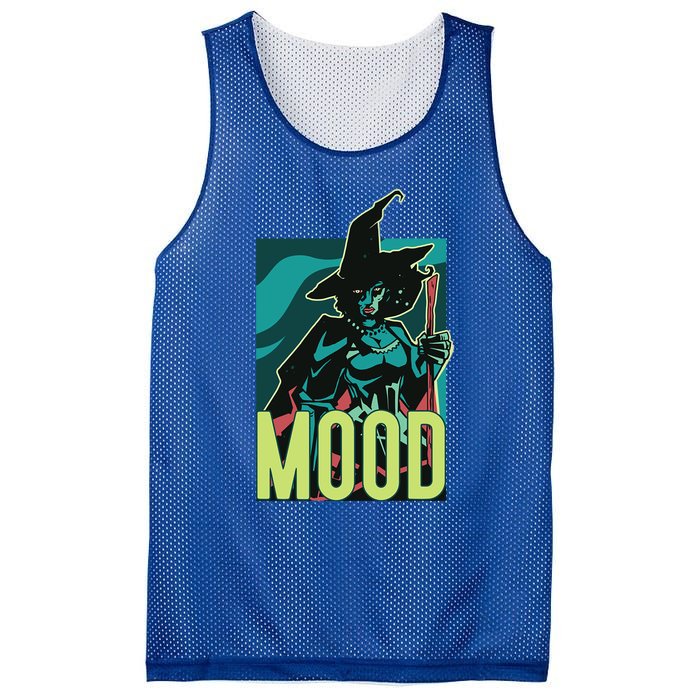 Current Mood Resting Witch Face Halloween Meme Funny Scary Gift Mesh Reversible Basketball Jersey Tank