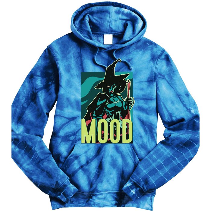 Current Mood Resting Witch Face Halloween Meme Funny Scary Gift Tie Dye Hoodie