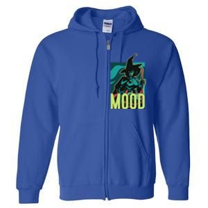 Current Mood Resting Witch Face Halloween Meme Funny Scary Gift Full Zip Hoodie