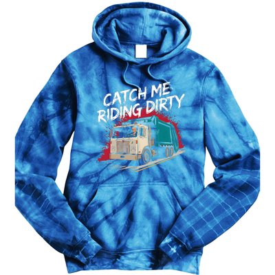 Catch Me Riding Dirty Garbage Vote Trump 2024 Tie Dye Hoodie