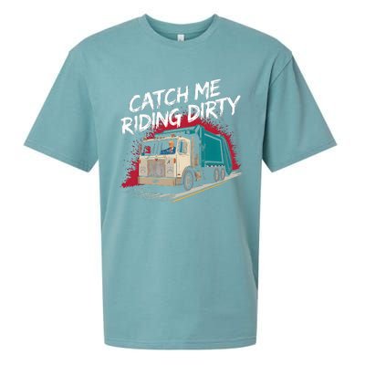 Catch Me Riding Dirty Garbage Vote Trump 2024 Sueded Cloud Jersey T-Shirt