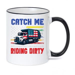 Catch Me Riding Dirty Garbage Vote Trump Truck Trump 2024 11oz Black Color Changing Mug