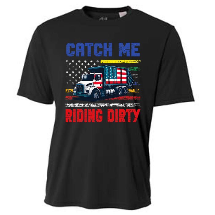 Catch Me Riding Dirty Garbage Vote Trump Truck Trump 2024 Cooling Performance Crew T-Shirt