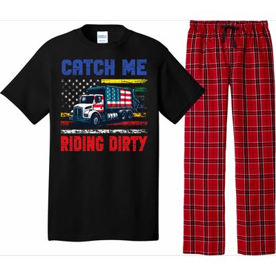 Catch Me Riding Dirty Garbage Vote Trump Truck Trump 2024 Pajama Set