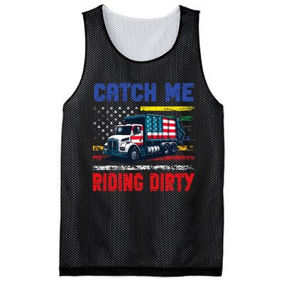 Catch Me Riding Dirty Garbage Vote Trump Truck Trump 2024 Mesh Reversible Basketball Jersey Tank