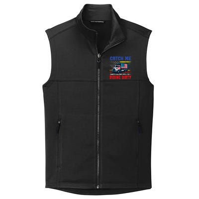 Catch Me Riding Dirty Garbage Vote Trump Truck Trump 2024 Collective Smooth Fleece Vest