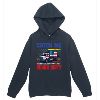 Catch Me Riding Dirty Garbage Vote Trump Truck Trump 2024 Urban Pullover Hoodie