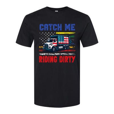 Catch Me Riding Dirty Garbage Vote Trump Truck Trump 2024 Softstyle CVC T-Shirt