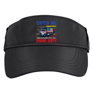 Catch Me Riding Dirty Garbage Vote Trump Truck Adult Drive Performance Visor