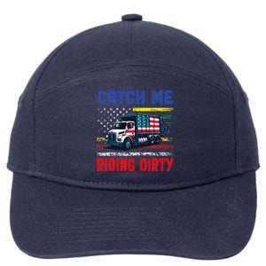 Catch Me Riding Dirty Garbage Vote Trump Truck 7-Panel Snapback Hat