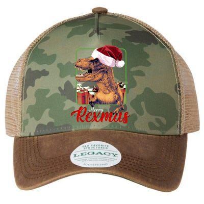 Christmas Merry Rexmas Dinosaur W/ SantaS Hat Tree Rex Great Gift Legacy Tie Dye Trucker Hat