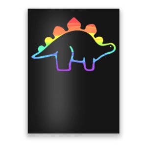 Cute Minimalistic Rainbow Lgbtqia Pride Dinosaur Poster