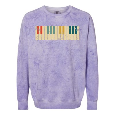 Classical Music Retro Piano Colorblast Crewneck Sweatshirt