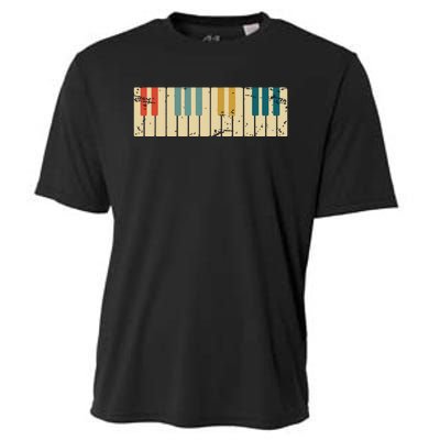 Classical Music Retro Piano Cooling Performance Crew T-Shirt