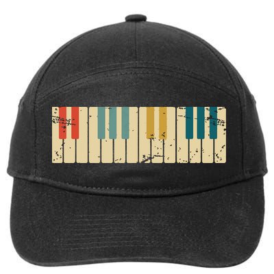 Classical Music Retro Piano 7-Panel Snapback Hat