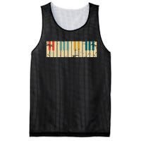 Classical Music Retro Piano Mesh Reversible Basketball Jersey Tank