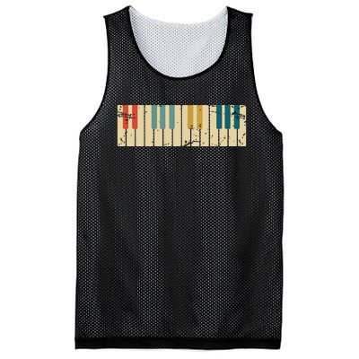 Classical Music Retro Piano Mesh Reversible Basketball Jersey Tank