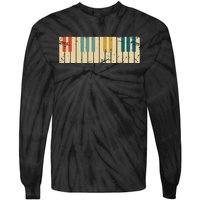 Classical Music Retro Piano Tie-Dye Long Sleeve Shirt