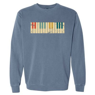 Classical Music Retro Piano Garment-Dyed Sweatshirt