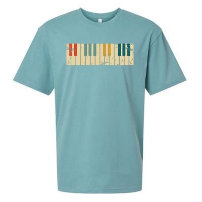 Classical Music Retro Piano Sueded Cloud Jersey T-Shirt