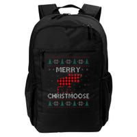 Christmas Moose Red Plaid Ugly Sweater Daily Commute Backpack