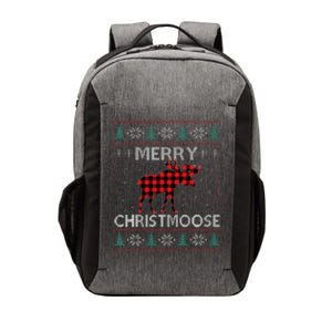 Christmas Moose Red Plaid Ugly Sweater Vector Backpack