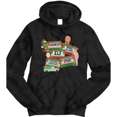 Christmas Movie Retro Caset Tapes Xmas Holiday Lover Home Alone Elf Tie Dye Hoodie