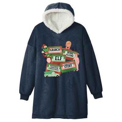 Christmas Movie Retro Caset Tapes Xmas Holiday Lover Home Alone Elf Hooded Wearable Blanket