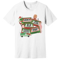 Christmas Movie Retro Caset Tapes Xmas Holiday Lover Home Alone Elf Premium T-Shirt