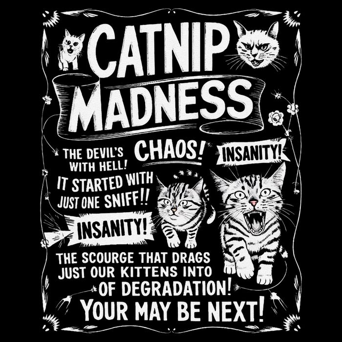 Catnip Madness Retro Funny Cute Kitten Cat Lover Sweatshirt
