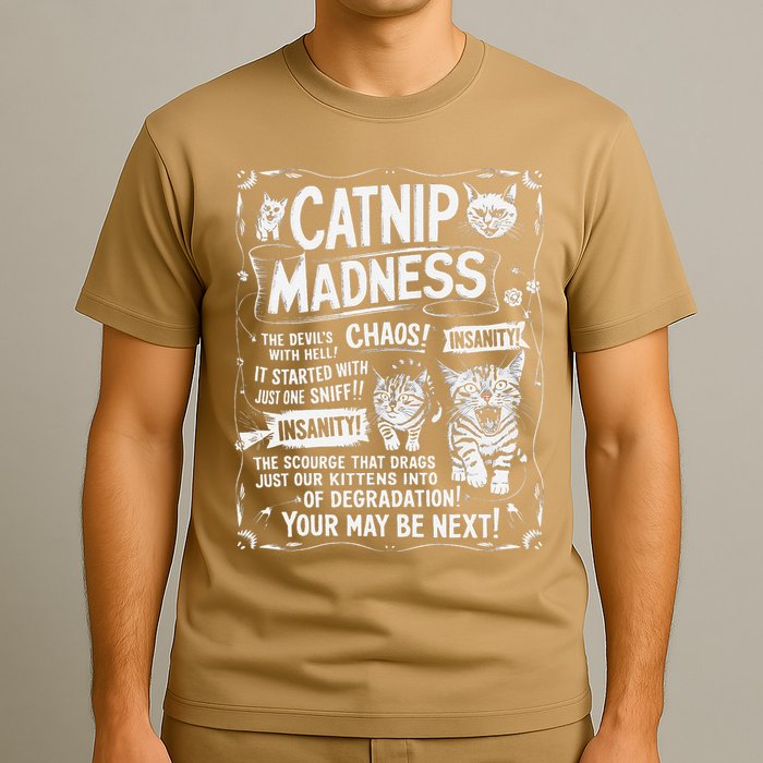 Catnip Madness Retro Funny Cute Kitten Cat Lover T-Shirt