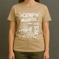Catnip Madness Retro Funny Cute Kitten Cat Lover T-Shirt