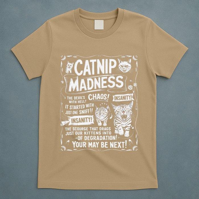 Catnip Madness Retro Funny Cute Kitten Cat Lover T-Shirt