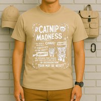 Catnip Madness Retro Funny Cute Kitten Cat Lover T-Shirt