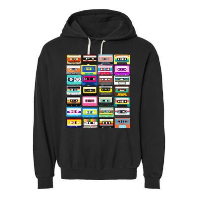 Cassette Mixtape Retro 1980s 1990s Music Vintage Graphic Garment-Dyed Fleece Hoodie