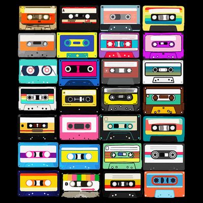 Cassette Mixtape Retro 1980s 1990s Music Vintage Graphic T-Shirt