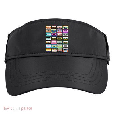 Cassette Mixtape Retro 1980s 1990s Music Vintage Graphic Adult Drive Performance Visor