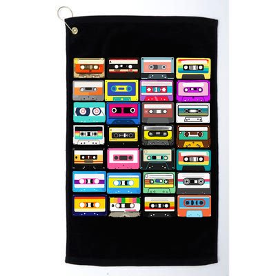 Cassette Mixtape Retro 1980s 1990s Music Vintage Graphic Golf Towel