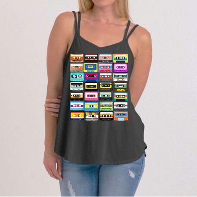 Cassette Mixtape Retro 1980s 1990s Music Vintage Graphic Women's Strappy Tank