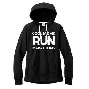 Cool Moms Run Marathons, Marathon Mom Runner Parent Women's Fleece Hoodie