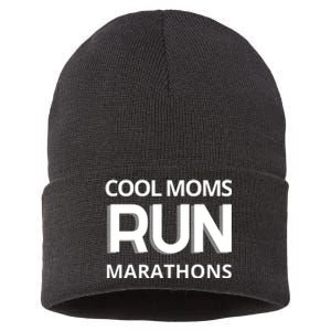 Cool Moms Run Marathons, Marathon Mom Runner Parent Sustainable Knit Beanie