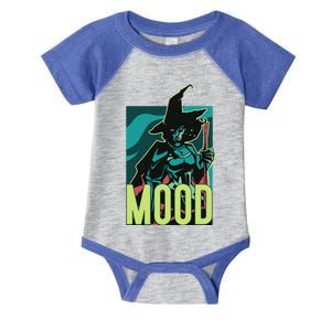 Current Mood Resting Witch Face Halloween Meme Funny Scary Gift Infant Baby Jersey Bodysuit