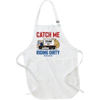 Catch Me Riding Dirty Garbage Vote Trump Truck Trump 2024 Full-Length Apron With Pockets