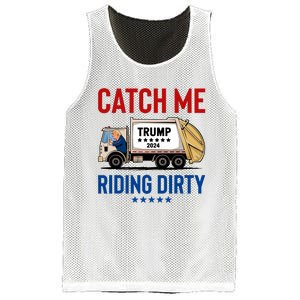 Catch Me Riding Dirty Garbage Vote Trump Truck Trump 2024 Mesh Reversible Basketball Jersey Tank