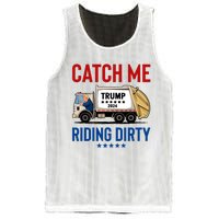 Catch Me Riding Dirty Garbage Vote Trump Truck Trump 2024 Mesh Reversible Basketball Jersey Tank