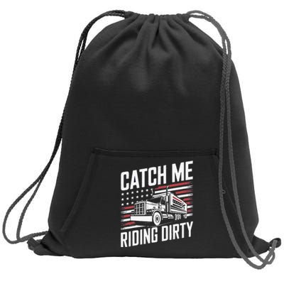 Catch Me Riding Dirty Trump Garbage 2024 Sweatshirt Cinch Pack Bag