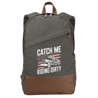 Catch Me Riding Dirty Trump Garbage 2024 Cotton Canvas Backpack