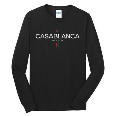 Casablanca Morocco Retro Vintage Tall Long Sleeve T-Shirt