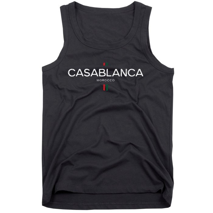 Casablanca Morocco Retro Vintage Tank Top